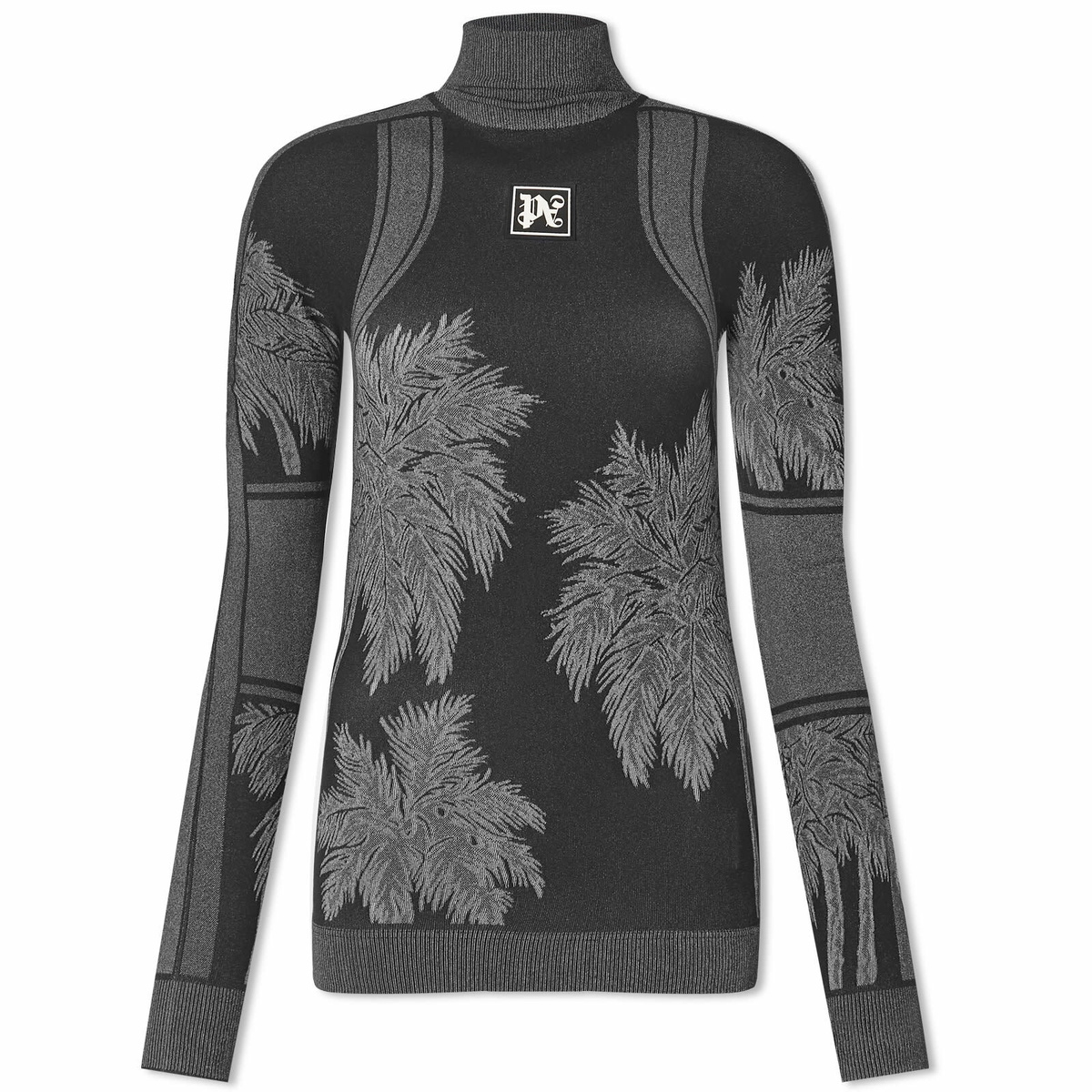 Palm Angels Women's Palm Base Layer Ski Top in Black Palm Angels