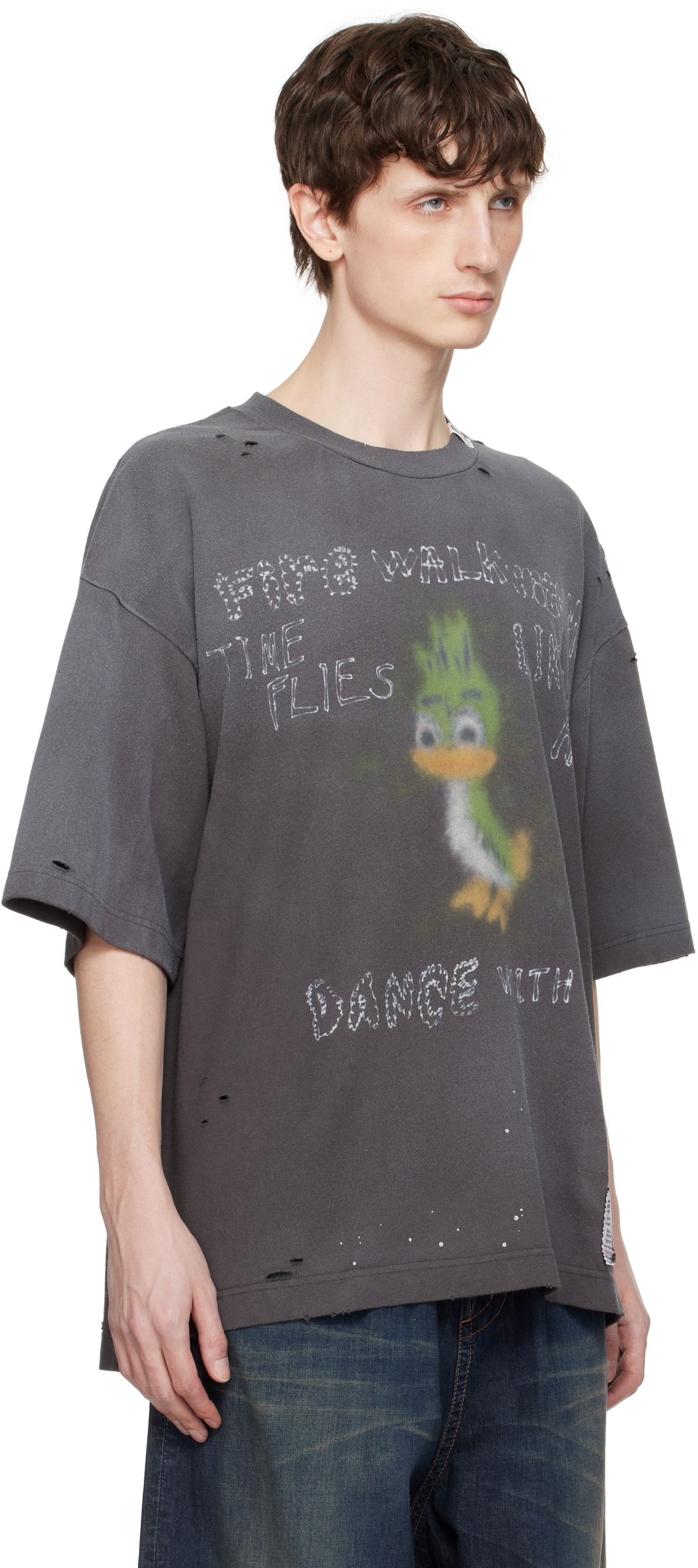 MIHARA YASUHIRO 国内買付 LEON Print Distressed LS T-shirt Maison MIHARA YASUHIRO ONLINE STORE（ミハラヤスヒロ