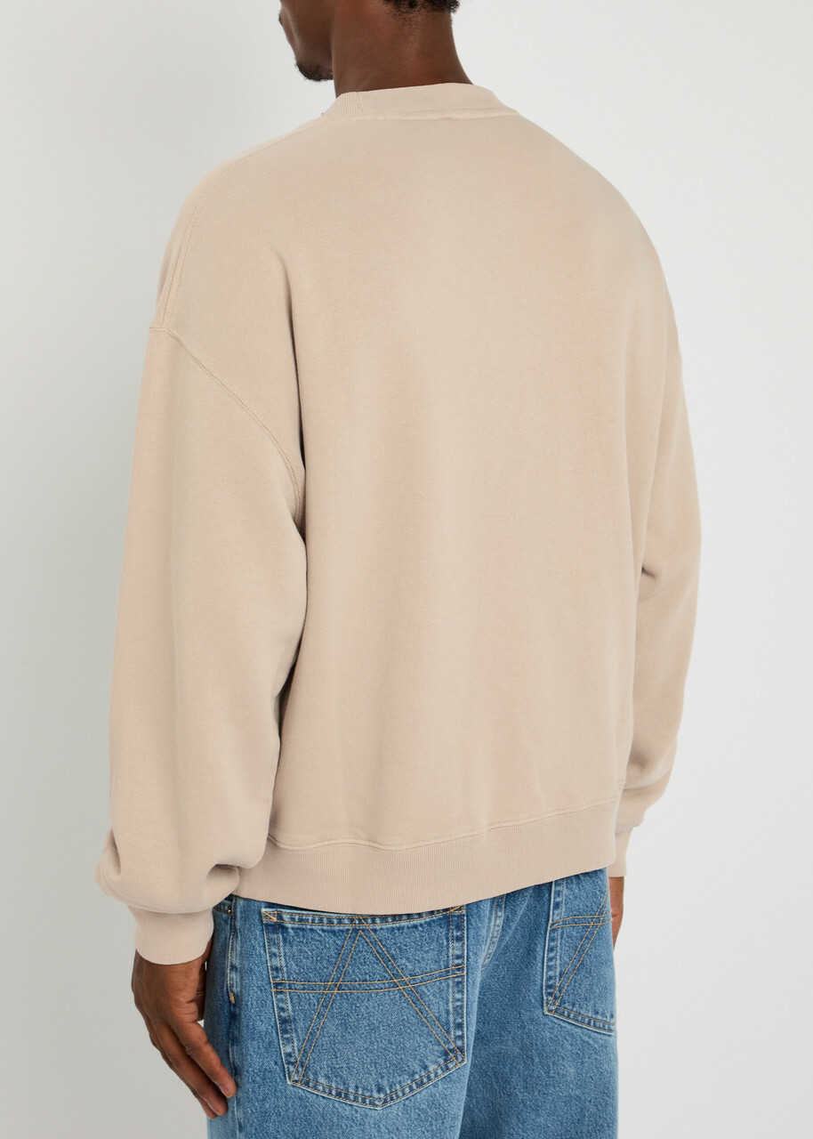 Axel Arigato Distort Washed Logo-print Cotton Sweatshirt Grey