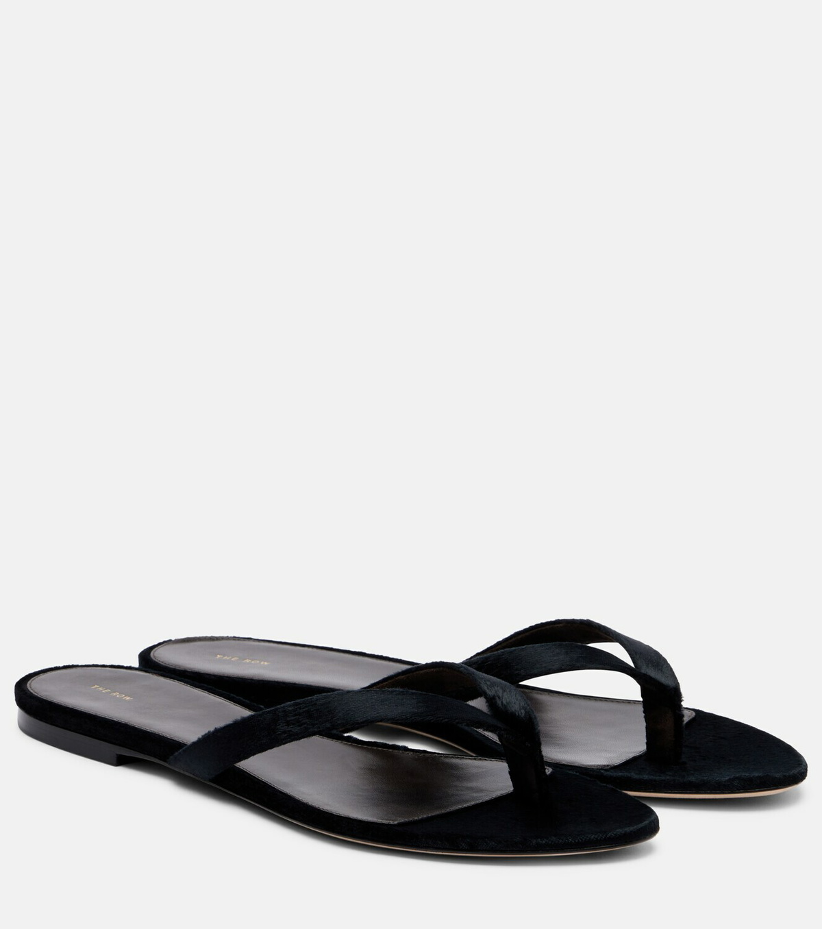 The Row Sacha velvet thong sandals