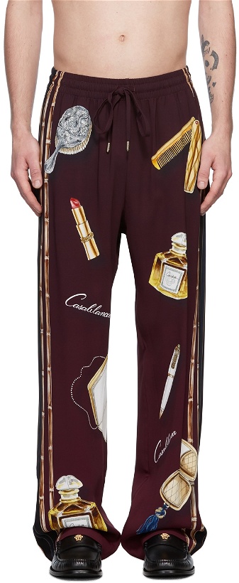 Photo: Casablanca Burgundy Day Pyjama Lounge Pants