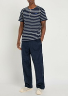 Wales Bonner Self Straight-leg Corduroy Trousers Navy