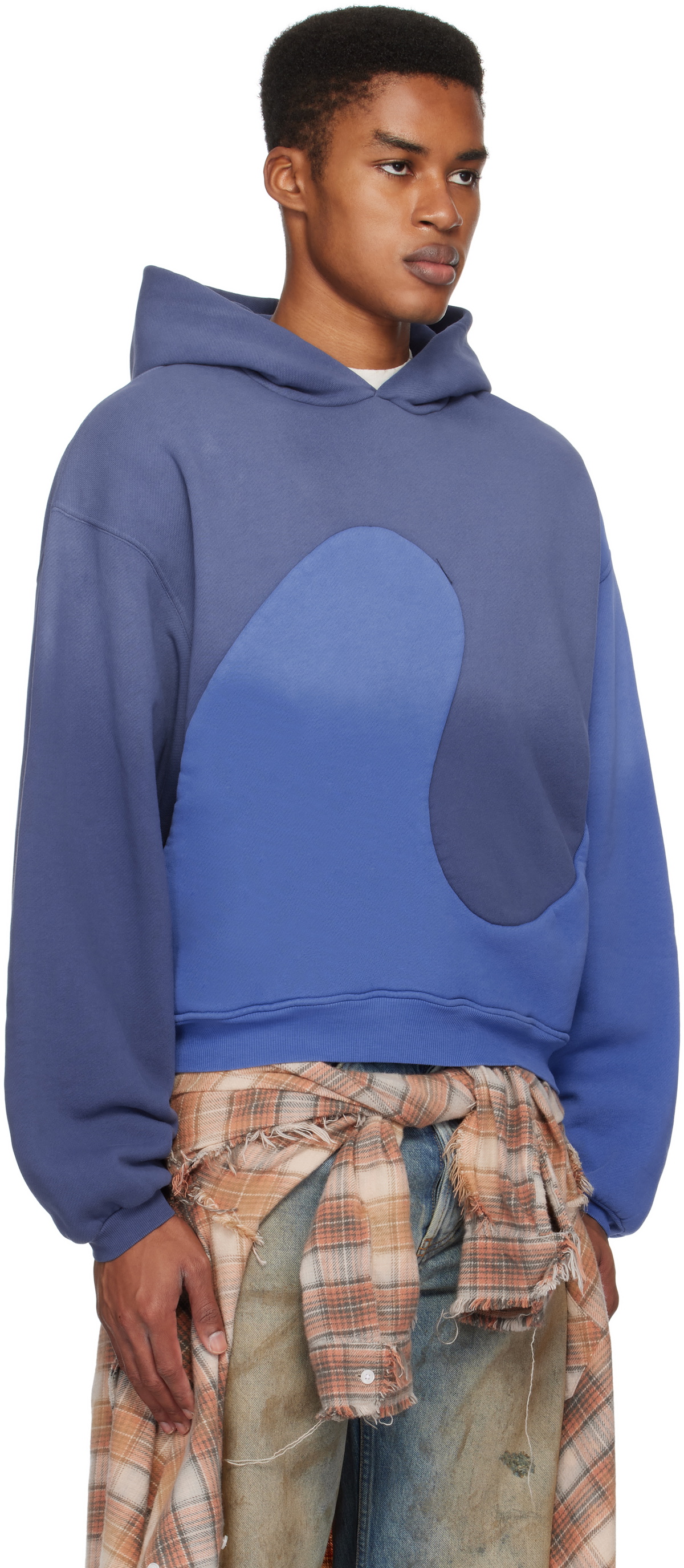 トップス ERL Swirl foodie XS ERL Blue Classic Swirl Hoodie ERL