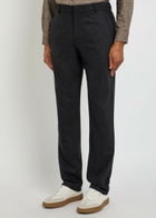 Sunspel Tapered-leg Wool and Cashmere-blend Trousers Charcoal