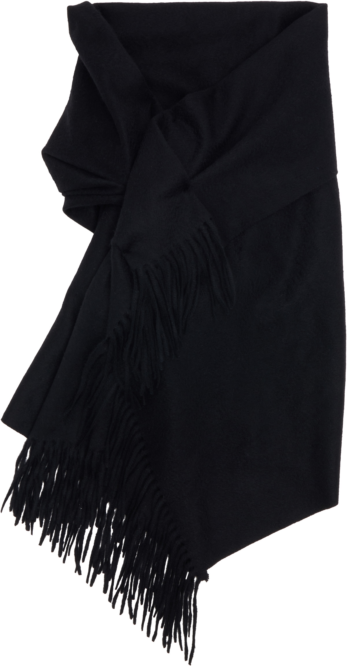Bless Black Draps Long Cashmere