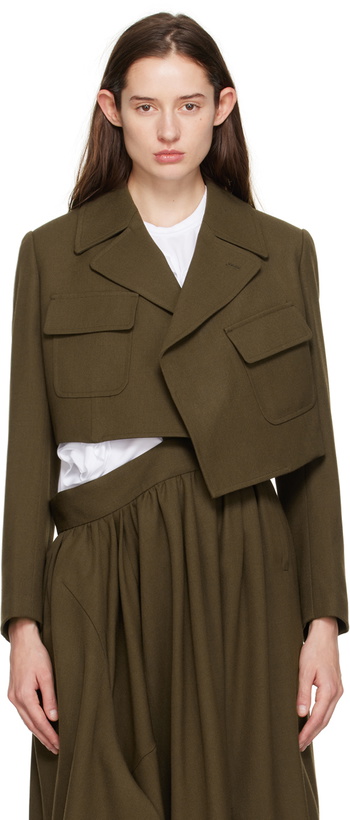 Photo: Comme des Garçons Comme des Garçons Khaki Asymmetric Jacket