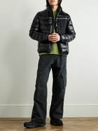 Moncler Grenoble - Logo-Appliquéd Quilted Padded Mesh-Trimmed Ripstop Down Jacket - Black