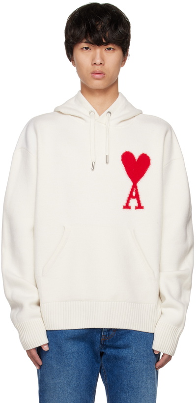 Photo: AMI Paris White Ami de Cœur Hoodie