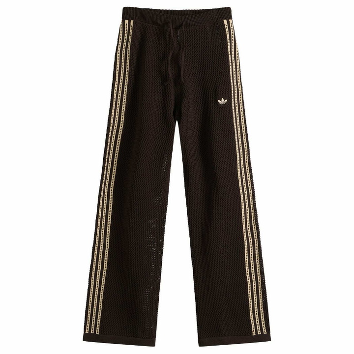 Photo: Adidas Women's Crochet Track Pants in Aurora Coffee/Magic Beige