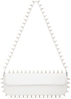 Abra White Spike Baguette Bag