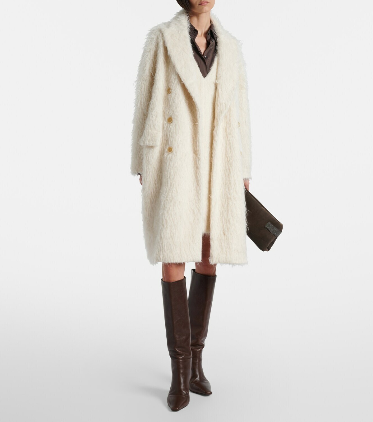 Brunello Cucinelli Alpaca wool-blend minidress