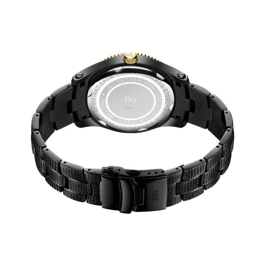 JBW Jet Setter GMT Quartz Black Dial Mens Watch J6370C