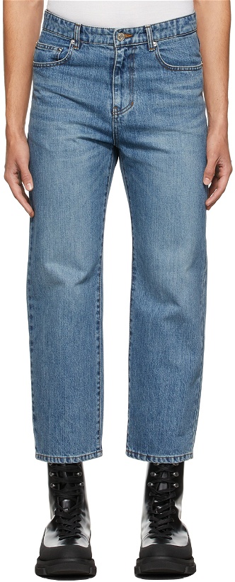 Photo: System Blue Straight Denim Jeans