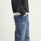 Visvim Men's Social Sculpture 01 Wide Damaged Jeans in Indigo