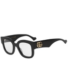 Gucci Women's GG1423O Optical Glasses in Black/Transparent