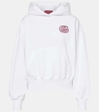 Gucci GG embroidered cotton jersey hoodie