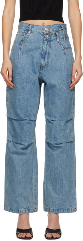 Photo: DRAE Blue Double-Waist Jeans