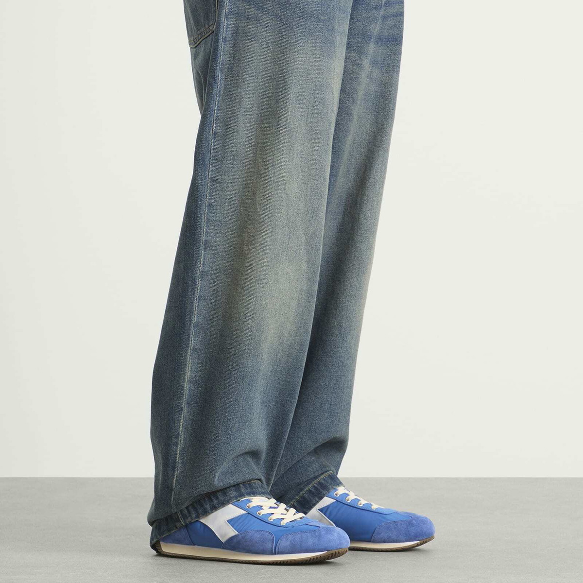 Diadora Men's Equipe Vela SW Sneaker in Blue Reflex