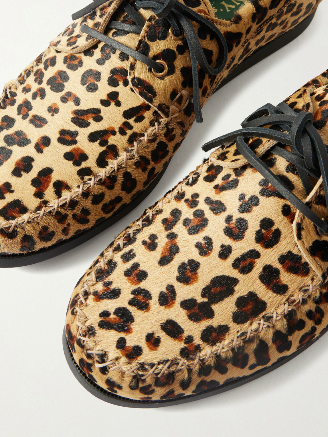 VINNY's - Boatman Leopard-Print Boat Shoes - Animal print