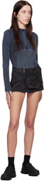 HYEIN SEO Black & Gray Patchwork Waist Bag Miniskirt