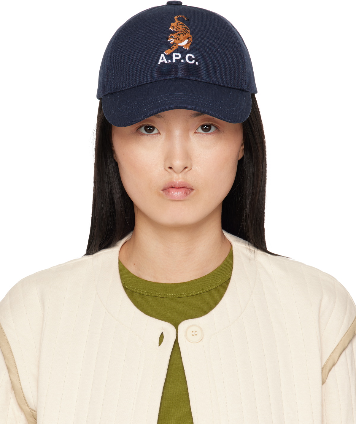 A.P.C.×ASICS CASQUETTE CHARLIE NYLON CAP A.P.C. Navy ASICS Edition Charlie Baseball Cap A.P.C.