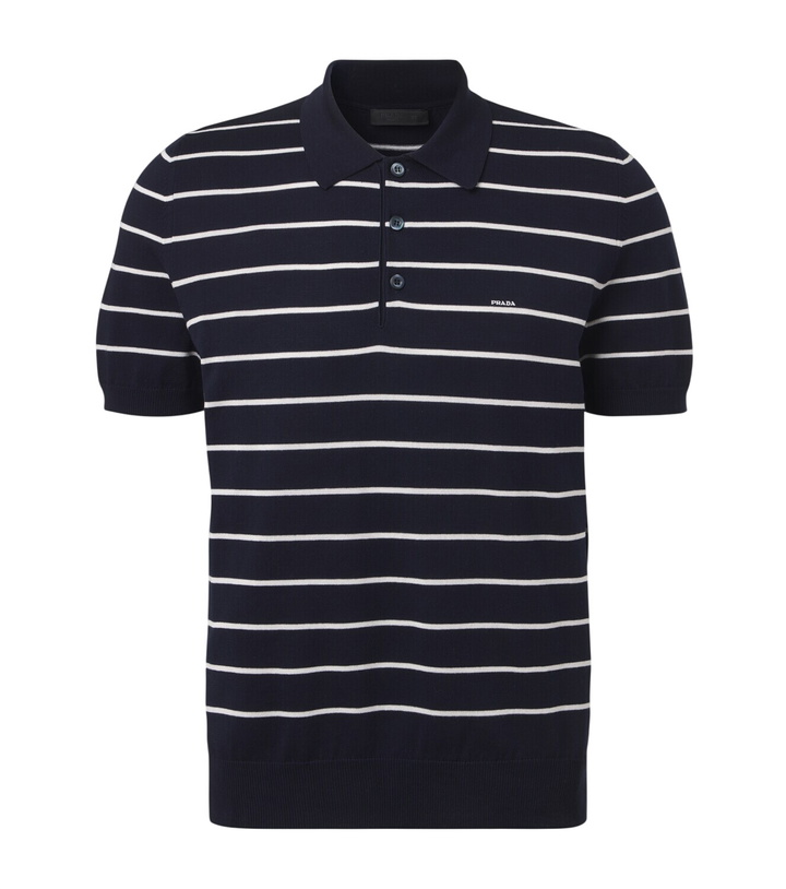Photo: Prada Striped cotton polo shirt