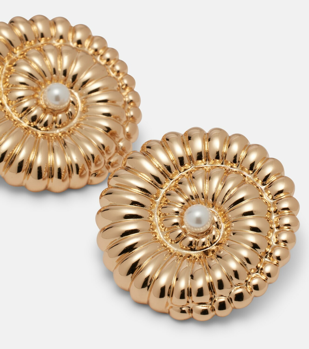 Self-Portrait Faux pearl-embellished earrings