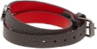 Christian Louboutin Grey Loubilink Logo Double Bracelet