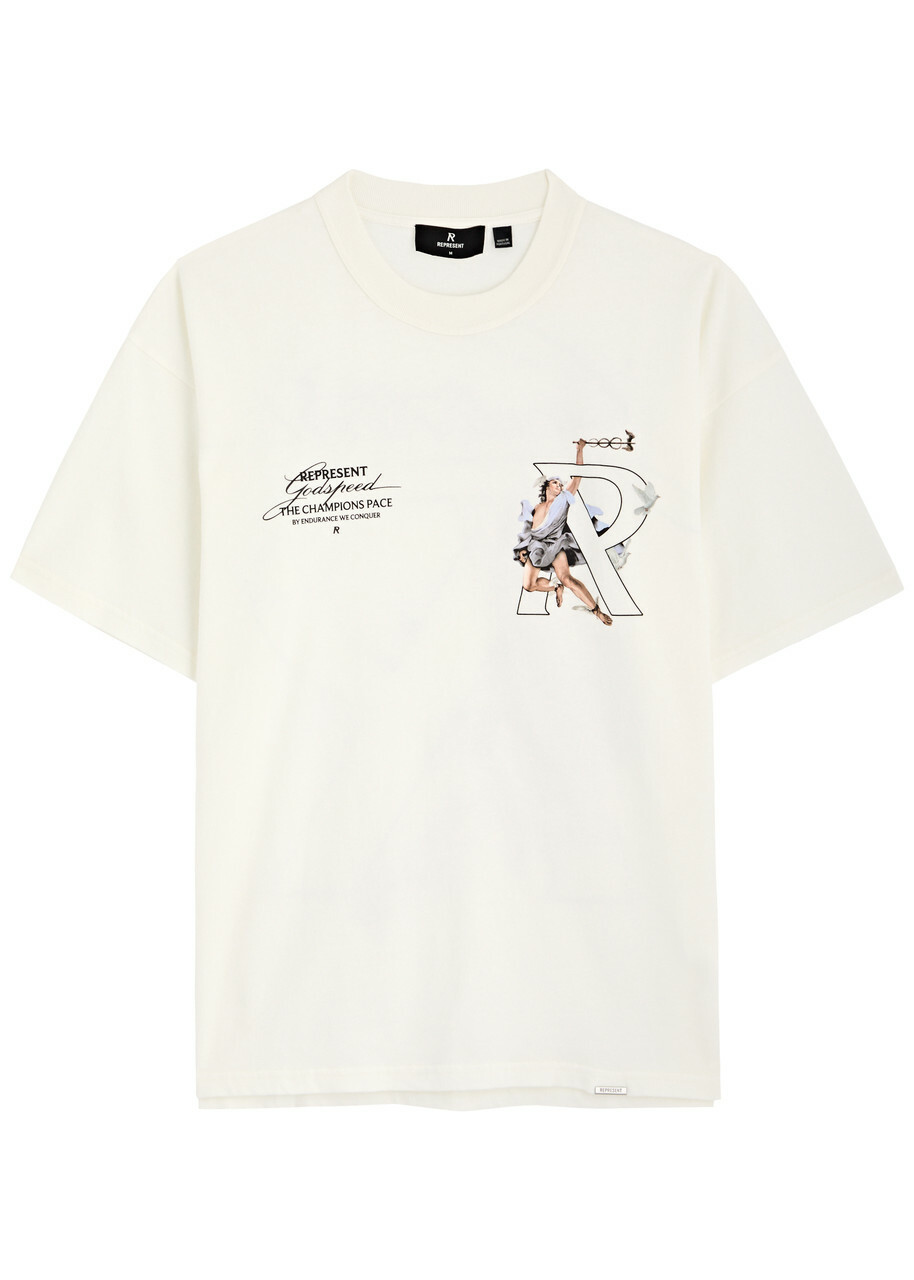 Tシャツ・カットソー HERMES Printed t-shirt Represent Hermes Printed Cotton T-shirt White Represent