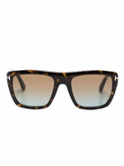 TOM FORD Eyewear Brown Alberto Square-Frame Sunglasses