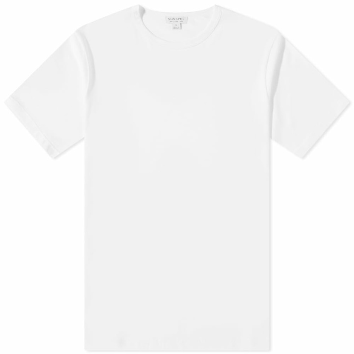 Photo: Sunspel Men's Classic Crew Neck T-Shirt in Off White