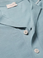 Altea - Flat Coast Slim-Fit Camp-Collar Ribbed Cotton Shirt - Blue