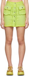 MSGM Green Denim Skirt