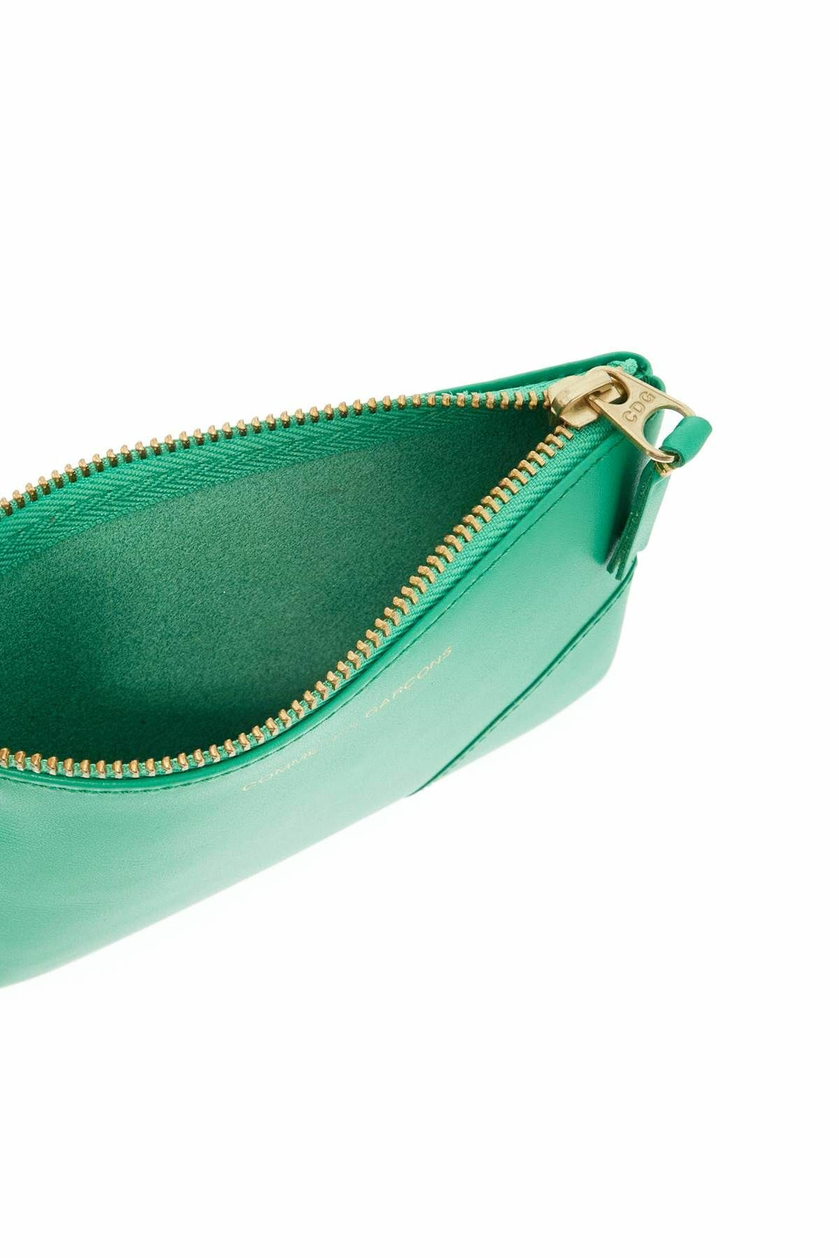 COMME DES GARCONS WALLET small smooth leather pouch Green