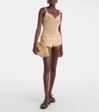 Elie Saab Crochet cotton-blend shorts
