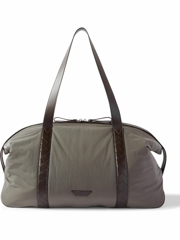 Photo: Bottega Veneta - Leather-Trimmed Shell Duffle Bag