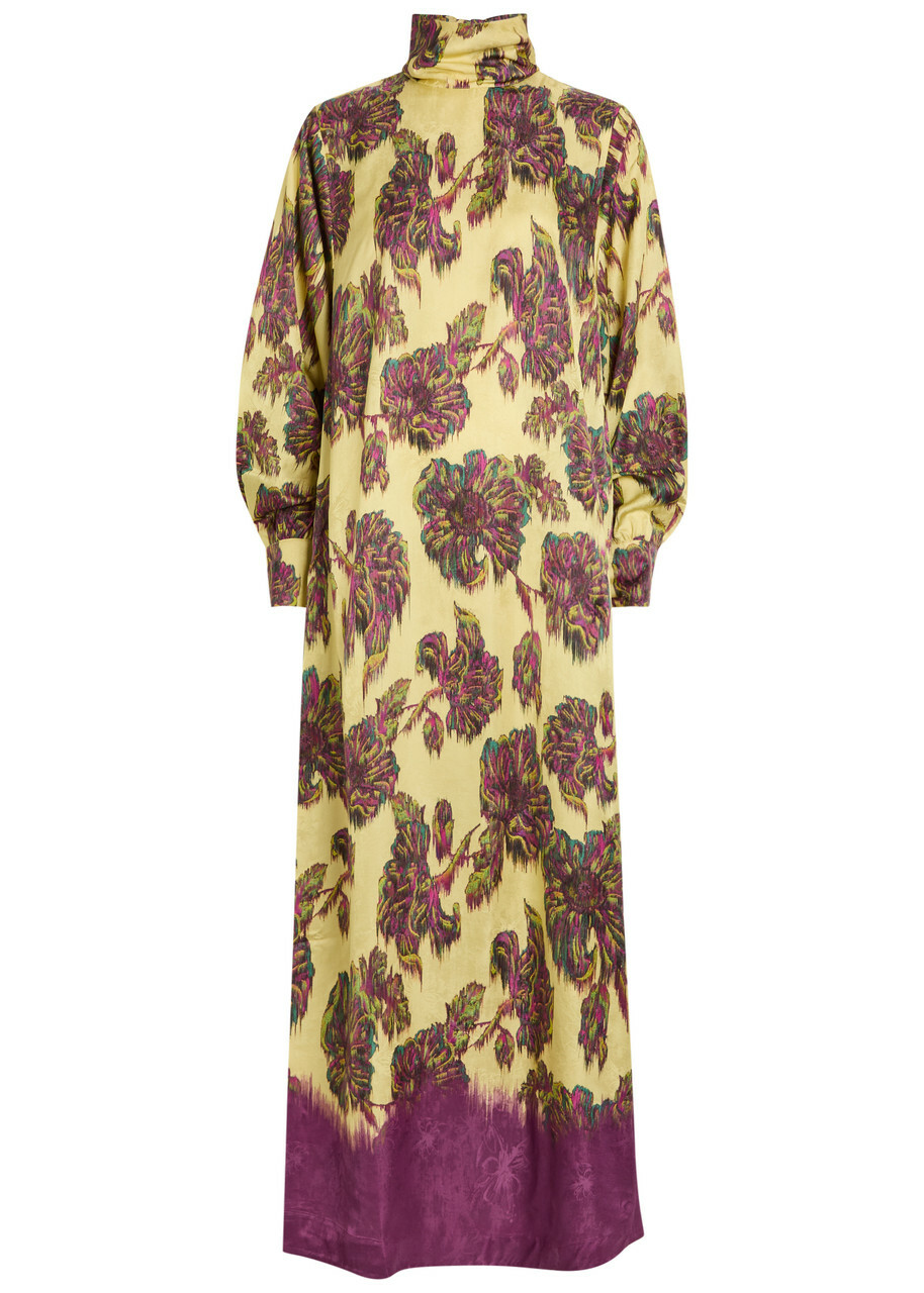 Alemais Jerry Floral-jacquard Woven Midi Dress Multicoloured