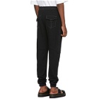 Pyer Moss Black Embroidered Logo Slouchy Jogger Pants