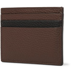 TOM FORD - Two-Tone Full-Grain Leather Cardholder - Men - Army green