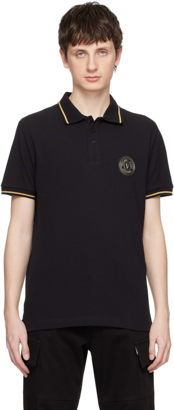 Photo: Versace Jeans Couture Black V-Emblem Polo