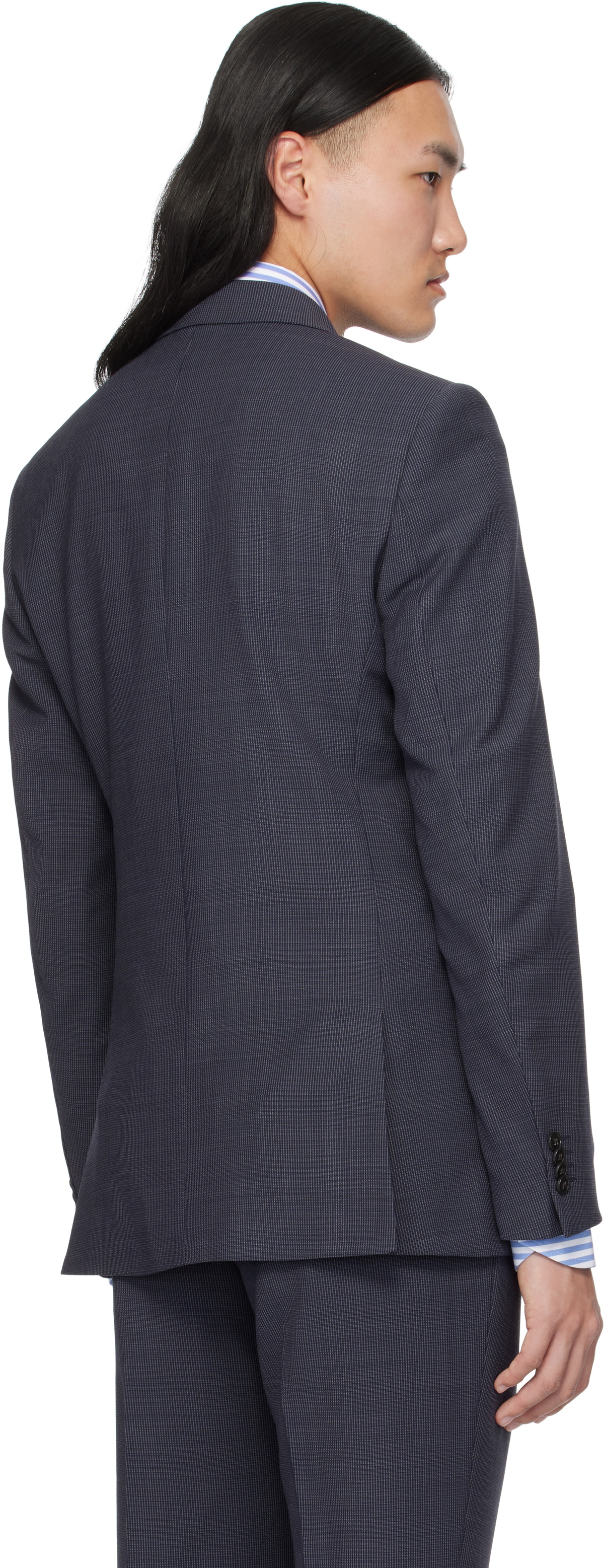 Tiger of Sweden Navy & Gray Justin Blazer