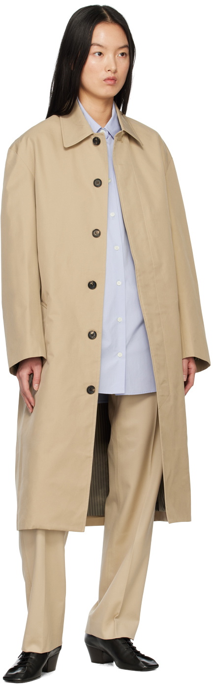 Arch The Beige Simple Line Trousers