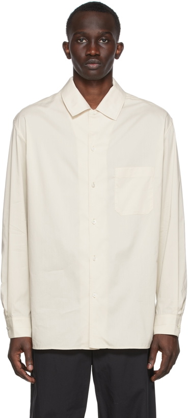 Photo: Lemaire Off-White Convertible Collar Shirt