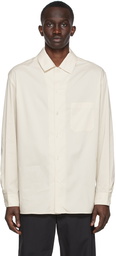 Lemaire Off-White Convertible Collar Shirt