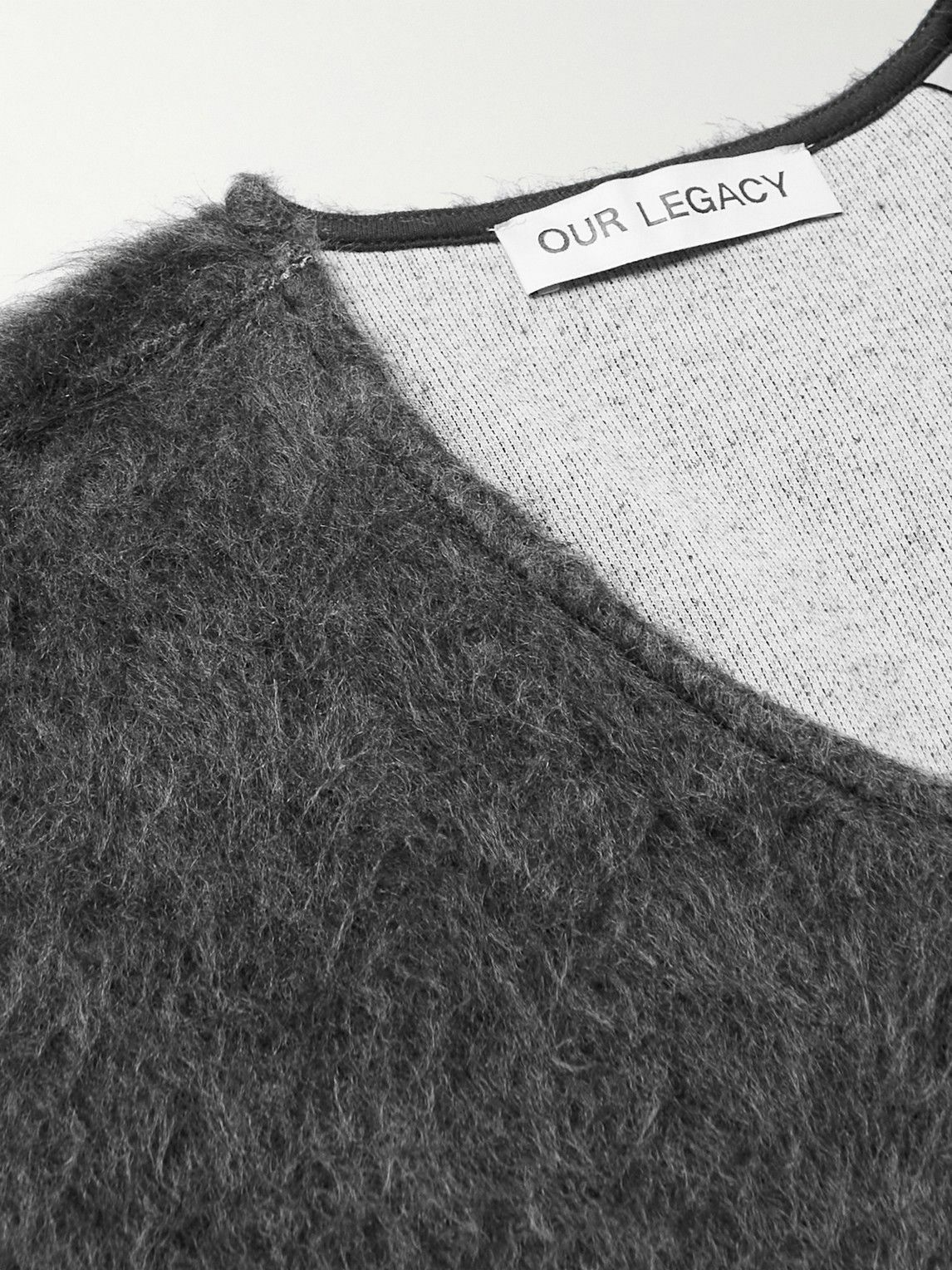 Our Legacy - Double Lock Brushed-Knit Sweater Vest - Gray Our Legacy