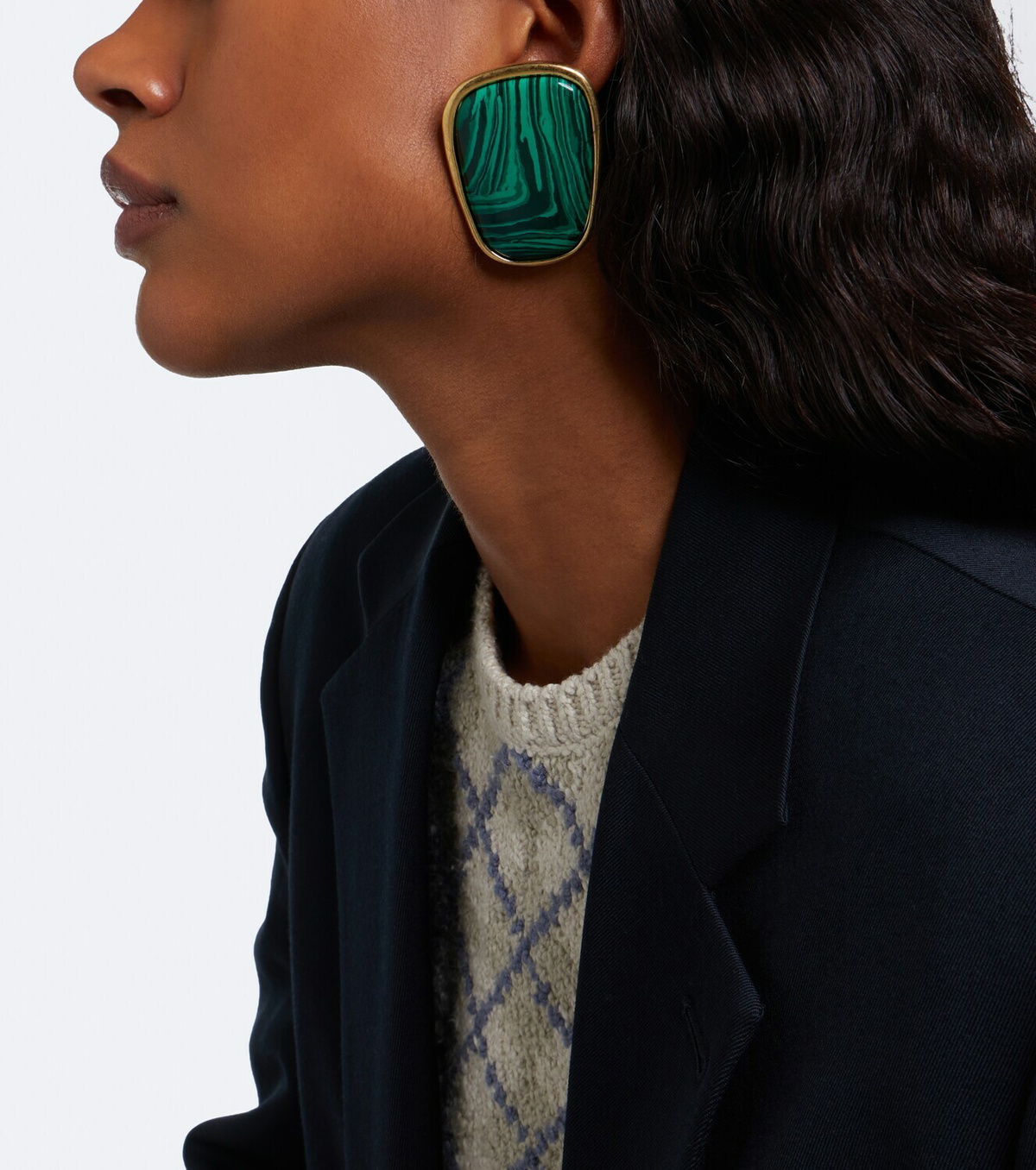 Acne Studios Embellished clip-on earrings