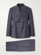 Slowear - Double-Breasted Wool Woven Suit - Gray