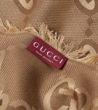 Gucci GG cotton and silk jacquard scarf