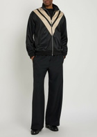 Valentino Garavani Panelled Jersey Track Jacket Black And White