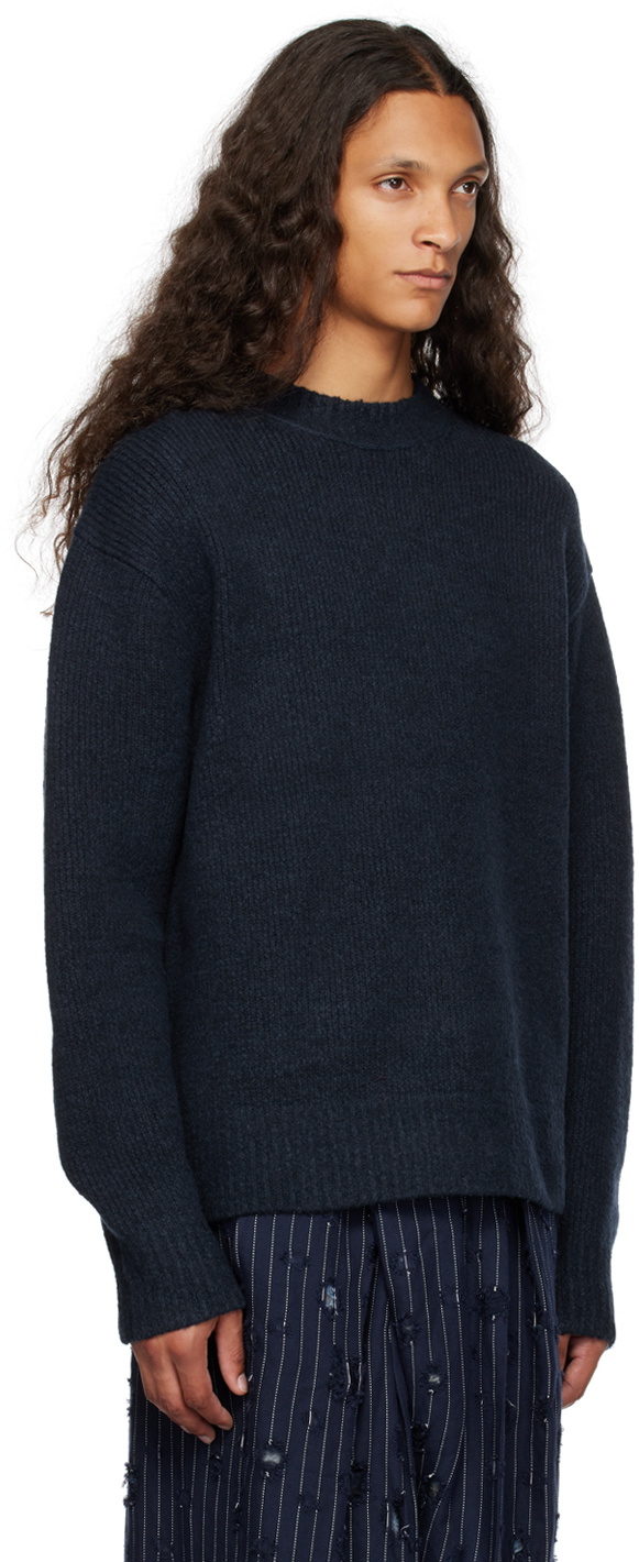 Acne Studios Navy Crewneck Sweater Acne Studios